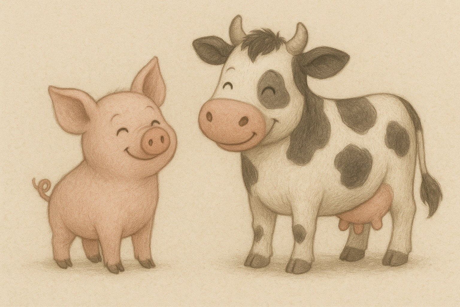 Illustrazione di animali in stile cartoon